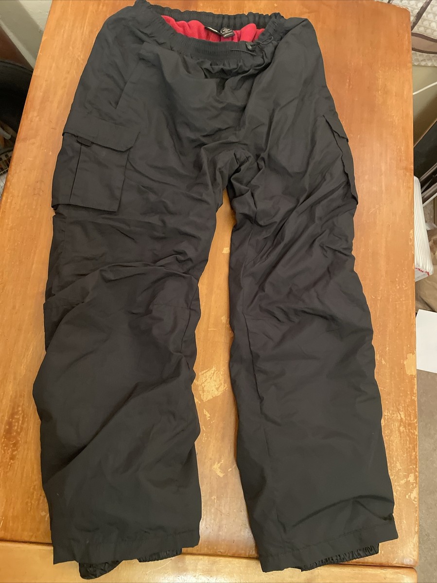 GUIDE GEAR Black Insulated Nylon Winter Snow Hiking Ski Pants Mens Sz L  32-36