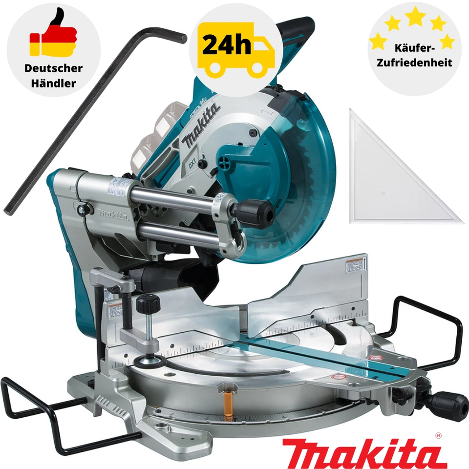 Makita DLS111ZU Akku-Kapp- und Gehrungssäge 2x18 V Akku-Säge ohne Akku Sologerät