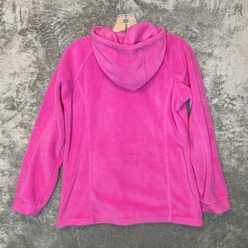 Columbia Girls Benton II Full Zip Hooded Fleece Jacket Hoodie Warm Cozy XL Pink - Picture 2 of 13