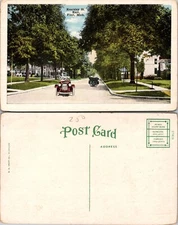 Kearsley Street Classic Cars Flint Michigan MI Postcard