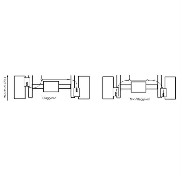 Staggered Rear Disc Brake Kit, GM F/X Body, 10 & 12 Bolt, Red Falak