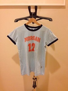 Authentic Morgan 12 Logo Icon T Shirt Tee Light Blue Size S Small Slim Fit Ebay