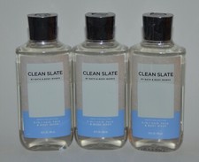 3 BATH  BODY WORKS CLEAN SLATE 3 IN 1 HAIR FACE WASH SHOWER GEL SHAMPOO MENS