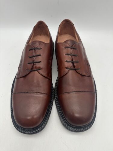 TOTALMENTE NUEVO Bostonian 29069 Cuero Marrón Puntera Oxfords Hecho en Italia Talla 9.5 - Imagen 3 de 9