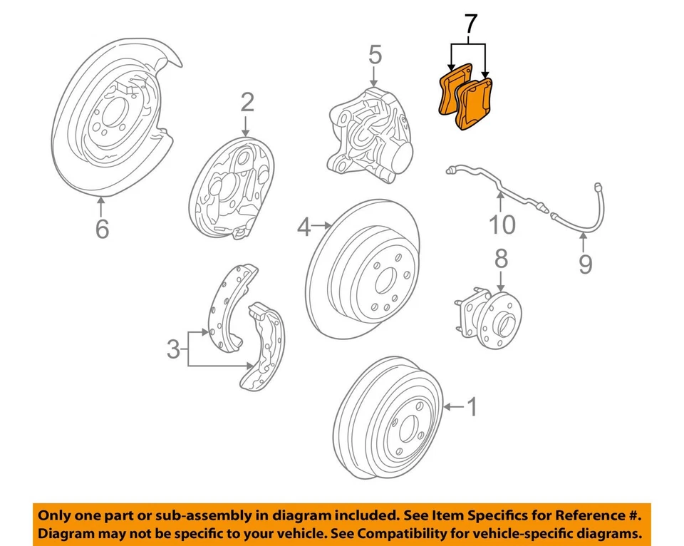 NEW OEM GM Disc Brake Pad Set Rear 22678482 Saturn L300 LS LS2 LW2 LW300 2000-05 - Image 2 of 4