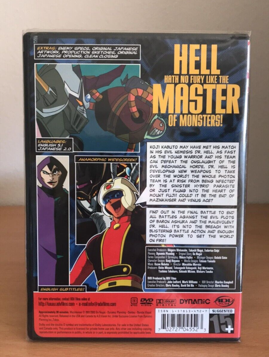Mazinkaiser Vol. 2: A Fire Blast from the Past (DVD, 2003) * NEW