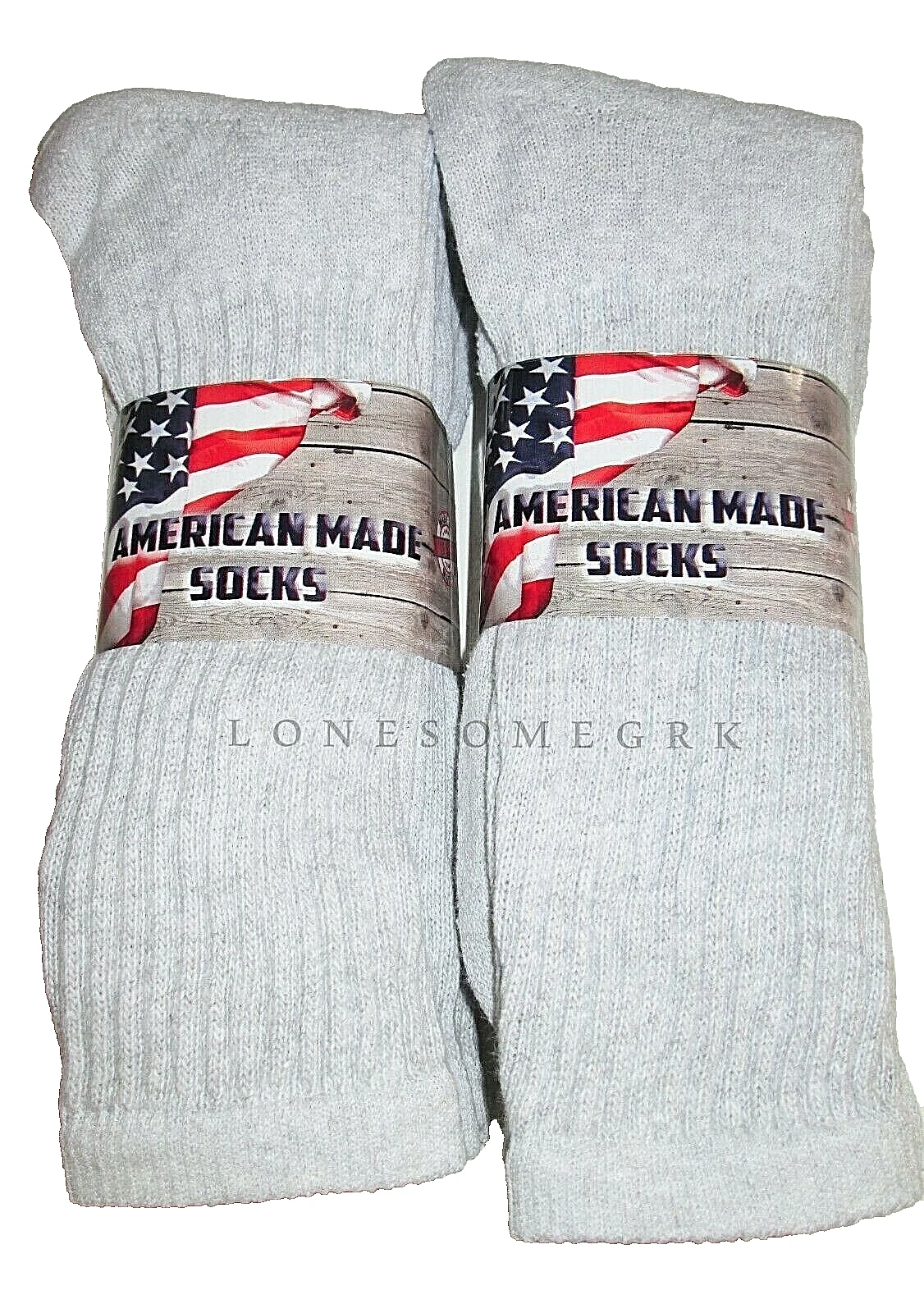 6 Pairs Mens Gray Sport Series Cotton Crew Socks Light / Medium Weight USA Made
Opens in a new windo
