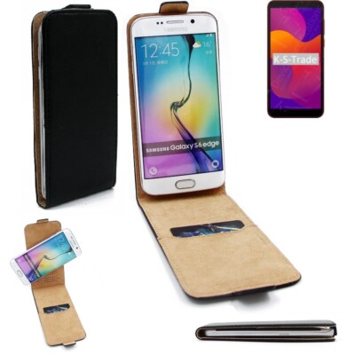 360° Schutz Hülle für Huawei Honor 9S Flip Case Universal schwarz Kunstleder 
