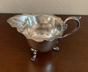Beautiful Vintage EPBM Silver Plated Footed Creamer 428 with ID Marks