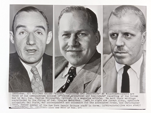 1951 Korean War Journalist Accused of Prejudice Reporting Vintage Press ...