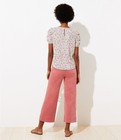 LOFT High Waist Wide Leg Crop Denim Jean in Rose Size 14 ~ NEW — photo 4