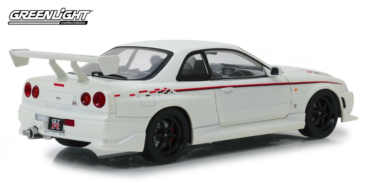 1999 NISSAN SKYLINE GT-R (BNR34) PEARL WHITE 1:18 SCALE BY