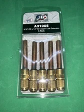 JB Industries A31005 1/4" Valve Extension Access Tubes w/ Caps 5 Pk