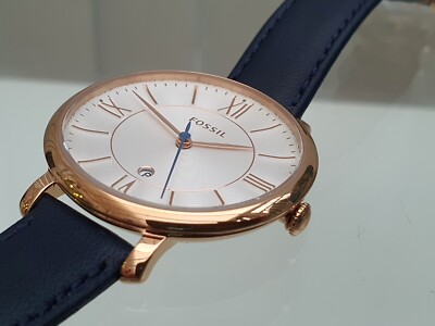 New FOSSIL Ladies Watch Blue Navy & Rose gold plated RRP£189  display picture 1