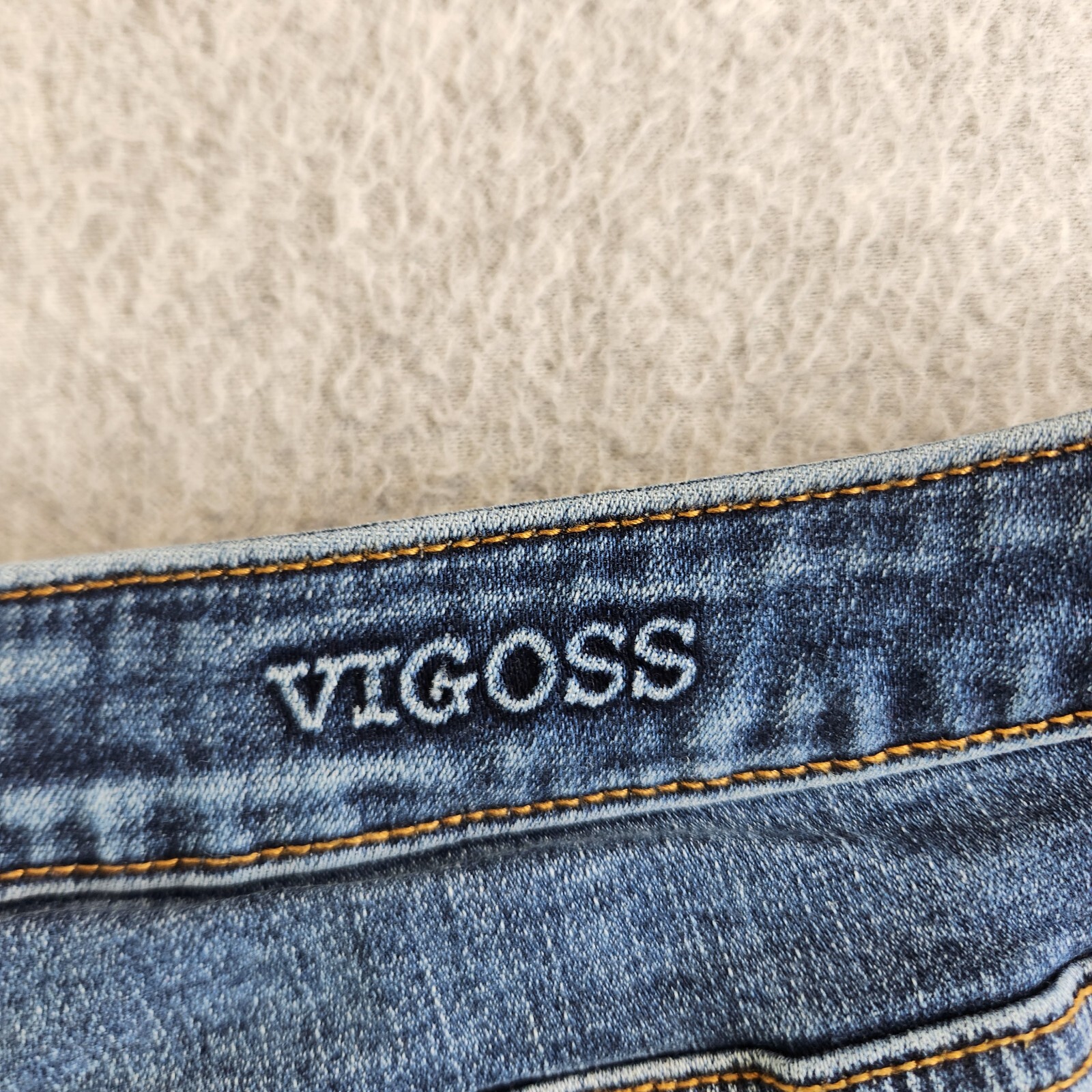 Vigoss Shorts Womens 24 Blue Cut Off Cuffed High Rise Marley Jean Whiskered