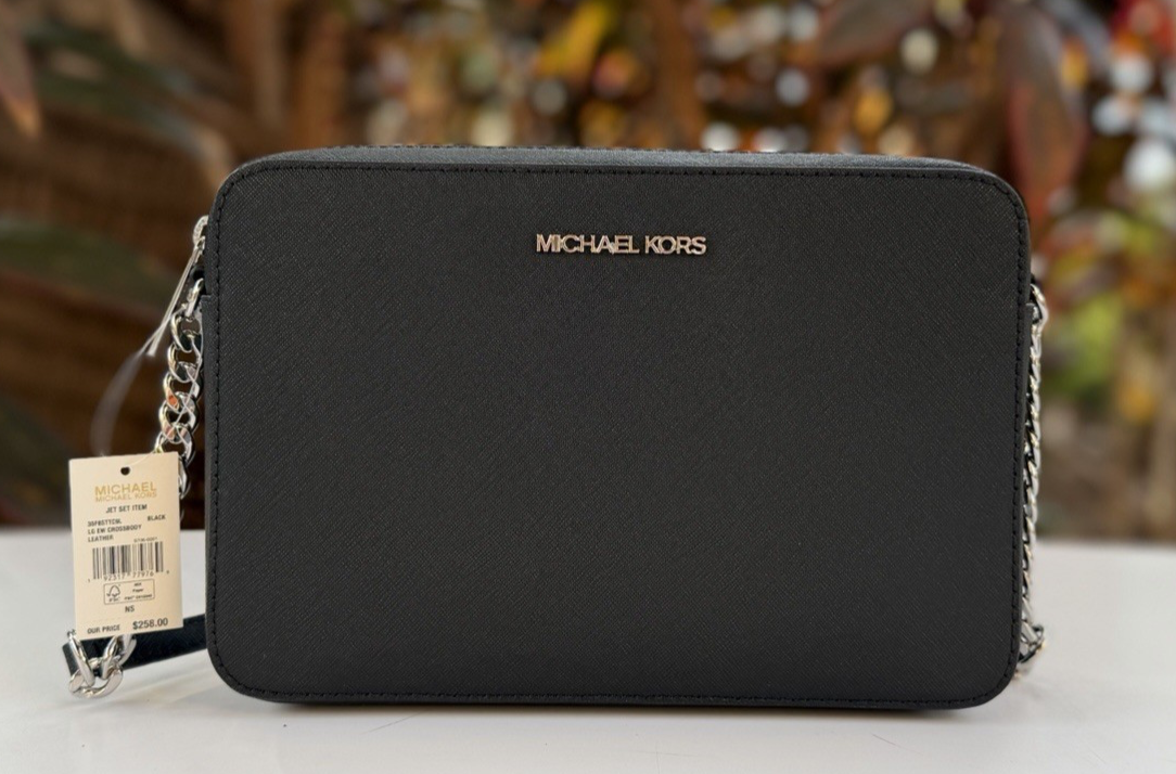 Michael Kors Jet Set Item East West Shoulder Crossbody Bag Black