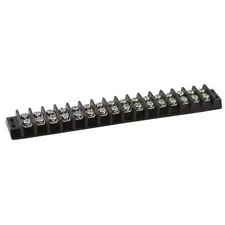 Terminal Strip, 16 Pole, 2 Row, 15 A, 300 V Ac, 14 Awg, Screw Termination, 6Zeg3