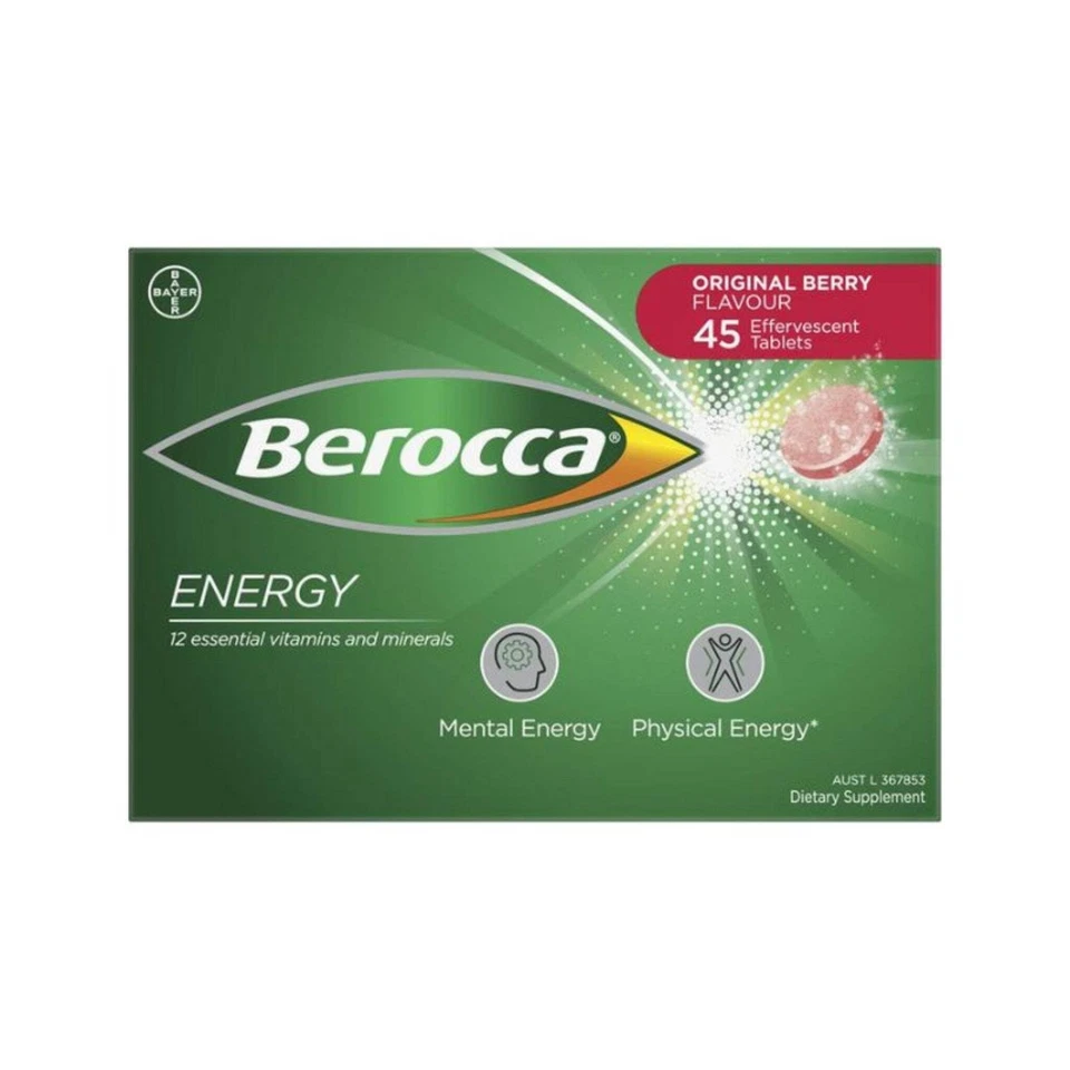 Berocca Comprimidos Efervescentes Energéticos Original Berry - 225 Comprimidos (Paquete de 5 × 45) Foto 3 de 4