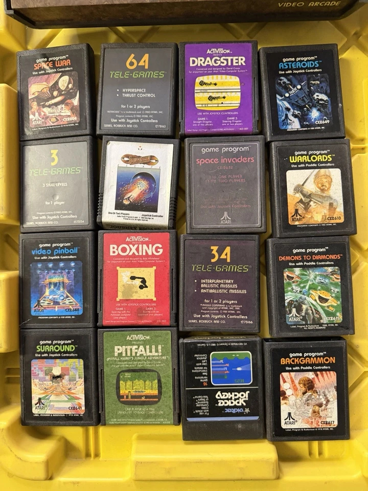 ATARI 2600 Sears Tele-Games Video Arcade Console w Video Games - Image 2 of 4