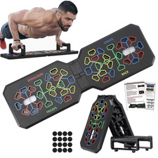 Portable Multifunctional Push-Up Board Set with Handles Foldable Fitness Equipme