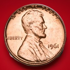 1961-p Red Gem Lincoln Cent Brilliant Uncirculated Fast Sh Wtracking