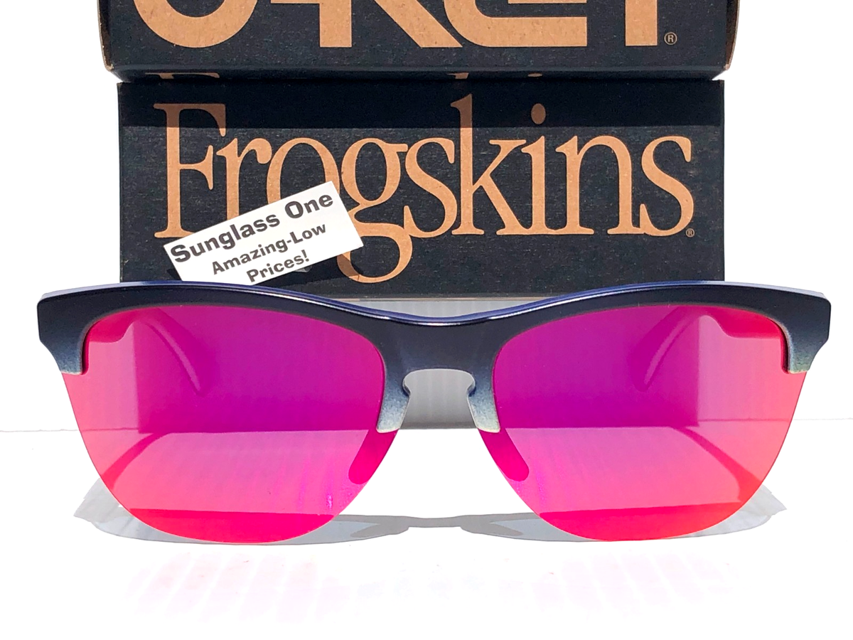 Oakley FROGSKINS LITE Black Silver Fade POLARIZED Galaxy Magenta