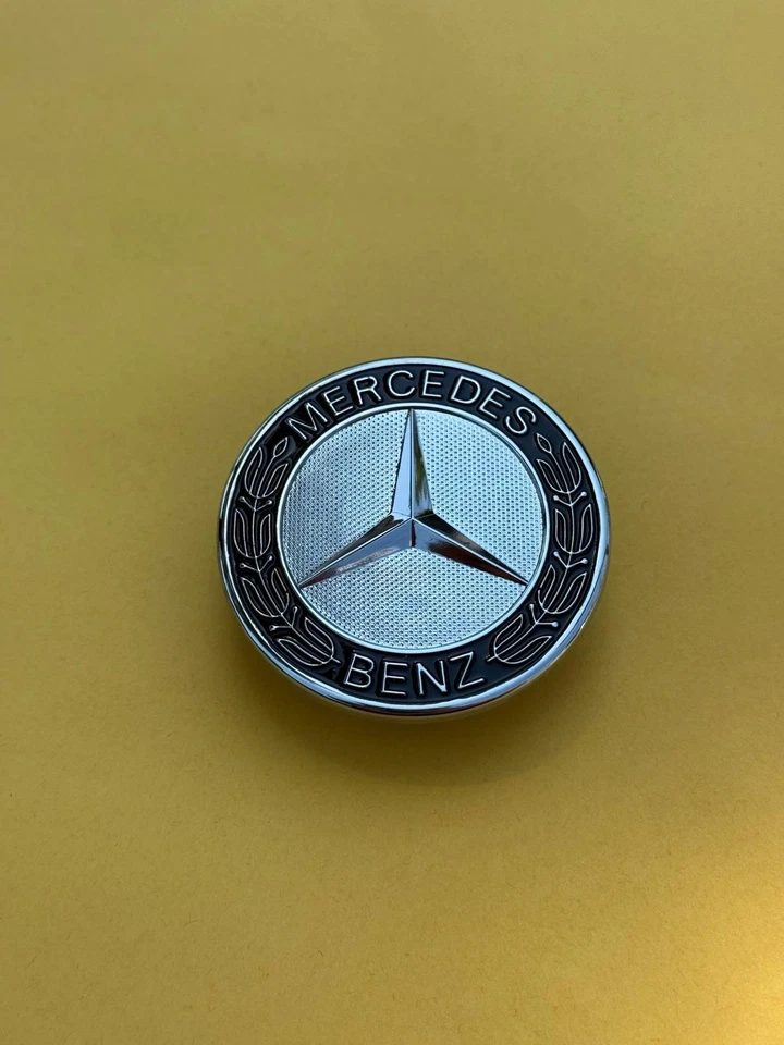 57mm AMG Black Mercedes Benz Front Hood Emblem Badge A,B,C,E,S,SL,SLK Class - Image 3 of 4