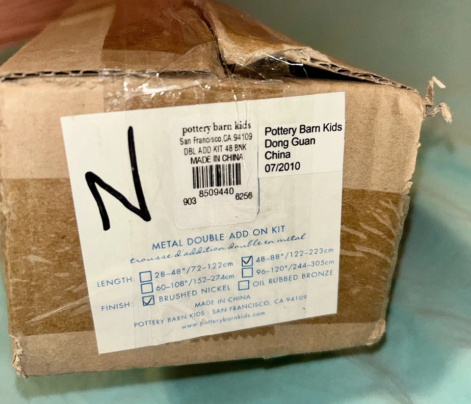 Nuevo en caja-Kit adicional ventana metal PBK cerámica granero niños níquel cepillado 48-88" Foto 3 de 4