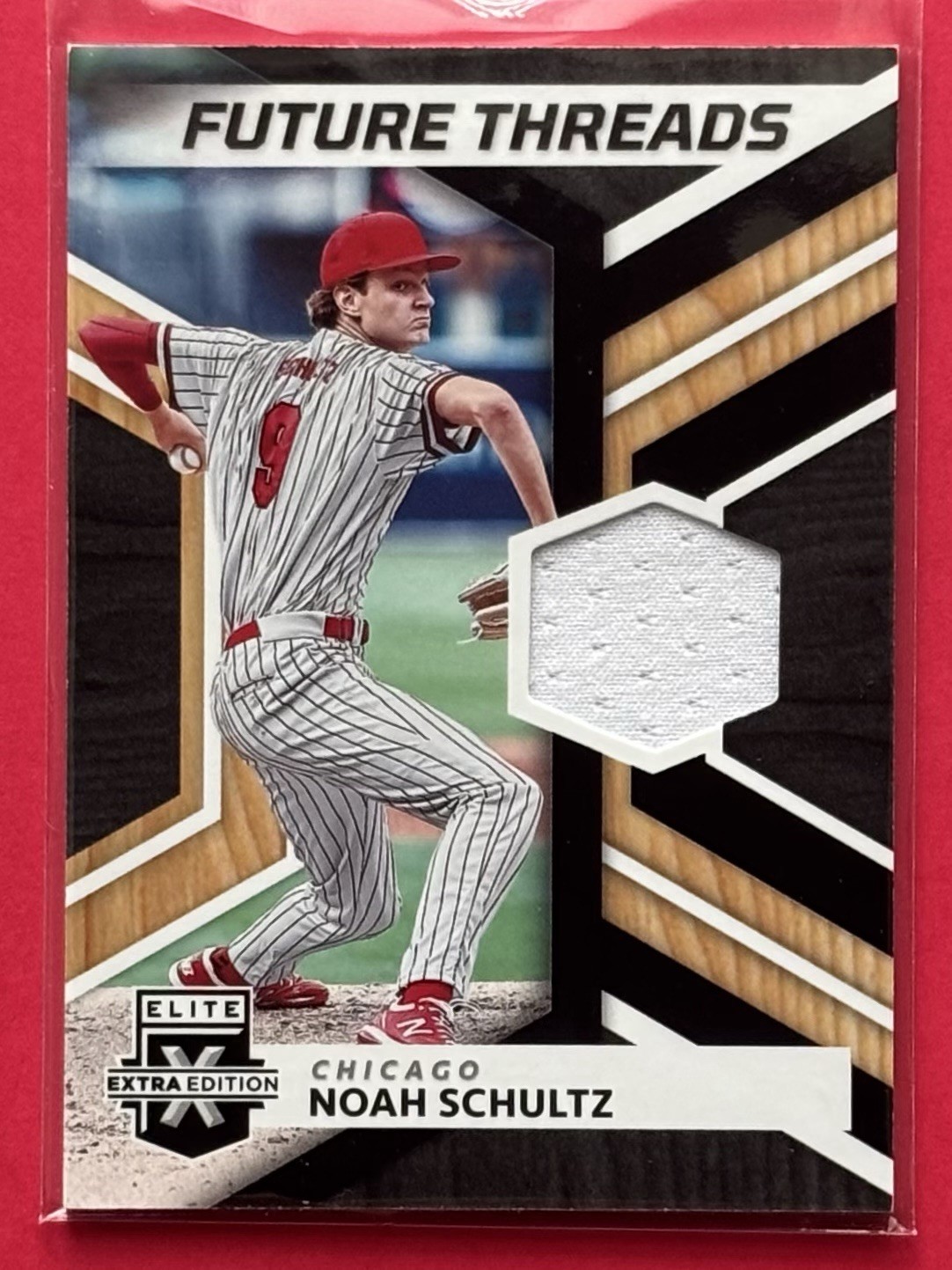 2022 Panini Elite Extra Ed Noah Schultz Future Threads #FT-NS White Sox Pat