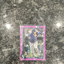 Topps 2025 Update Series Rhylan Thomas Rookie US196 Pink Diamante Foil Mariners