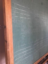 Antique School House Chalkboard, Wood, Vintage, Music notes, Large 