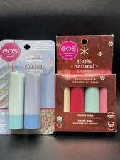 6 Pack EOS Natural Shea Lip Balm Variety | Vanilla Pomegranate Mint Caramel etc