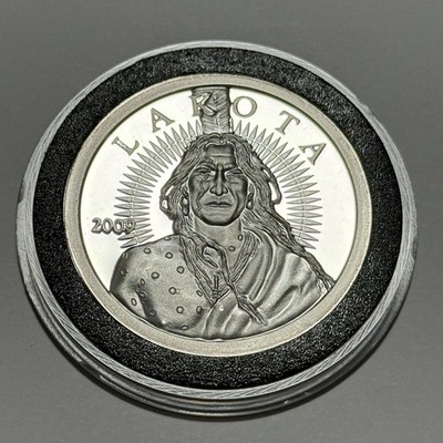 ラスト1⭕️人気モデル◎All-round◎11inch 2009 Lakota Crazy Horse Indian Warrior Coin 1 Troy Oz .999 Fine
