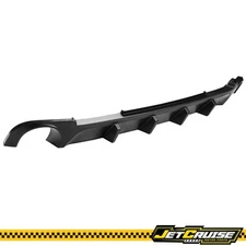 Fits 13-14 Ford Mustang V6 GT Rear Bumper Lip Diffuser Matte Black PP + V2 Fin