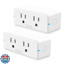 Govee Dual Smart Plug 2 Pack, 15A WiFi Bluetooth Outlet, Work wit
