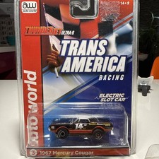 AUTO WORLD THUNDERJET 1967 MERCURY COUGAR BLACK  14 HO slot car