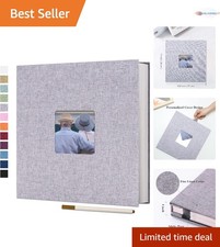 Large Linen Photo Album Self Adhesive 40 Pages for 4x6  8x10 Photos Scrapboo...