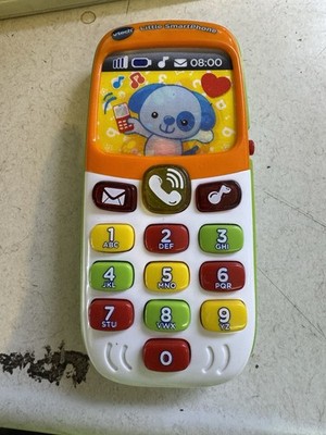 Vtech Little Smart Phone Smartphone Lights Sound Tested Works Batteries Included
