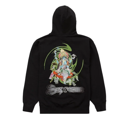 ? Sweat à capuche zippé Supreme Lakshmi Taille L Noir Manches longues