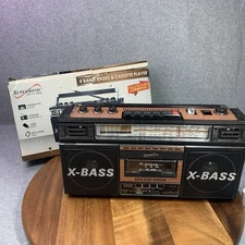 SuperSonic Boom Box SC-3200 AM/FM/SW Radio 4-Band Cassette MP3 Convert NO CORD
