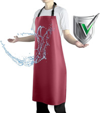 Waterproof Apron with Comfortable Adjustable Bib Rubber Vinyl Dishwasher Heavy D