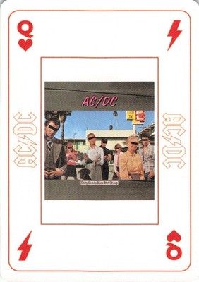 AC/DC Dirty Deeds Done Dirt Cheap 10 of Hearts Playing Card Style Non-Sport