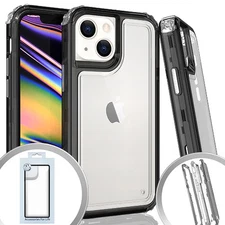 GSA 3 in 1 Transparent Hybrid Case for iPhone 13 6.1 - Clear/Smoke