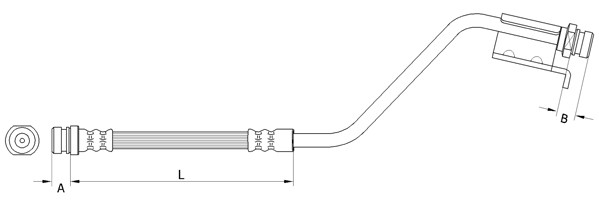 Metzger Bremsschlauch 4110826 FüR Hyundai Kia, Hinterachse Rechts-image