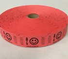 Smile Face Tickets Roll of 2000 Single Stub Smile Emoji Raffle Fun Fair ...
