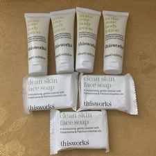 This Works In the Zone Body Lotion + Clean Skin Soap Travel Size LOT