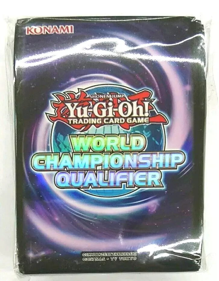 Yugioh Card Protector 100 Sleeves WORLD CHAMPIONSHIP QUALIFIER 2018 WCQ NEW