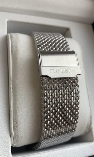 Seiko 18mm Edelstahl Mesh Double Safe Lock Armband / Armband SCHNÄPPCHEN!!! - Bild 10 von 12