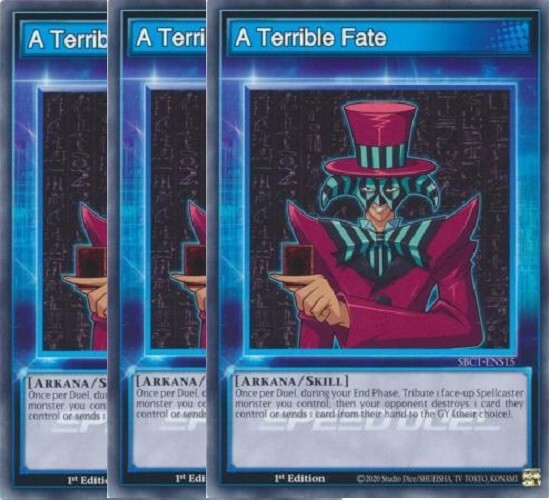 card of fate yugioh - A Terrible x 3 - 1st Edition NM 1 x ABYR Second wave of my custom