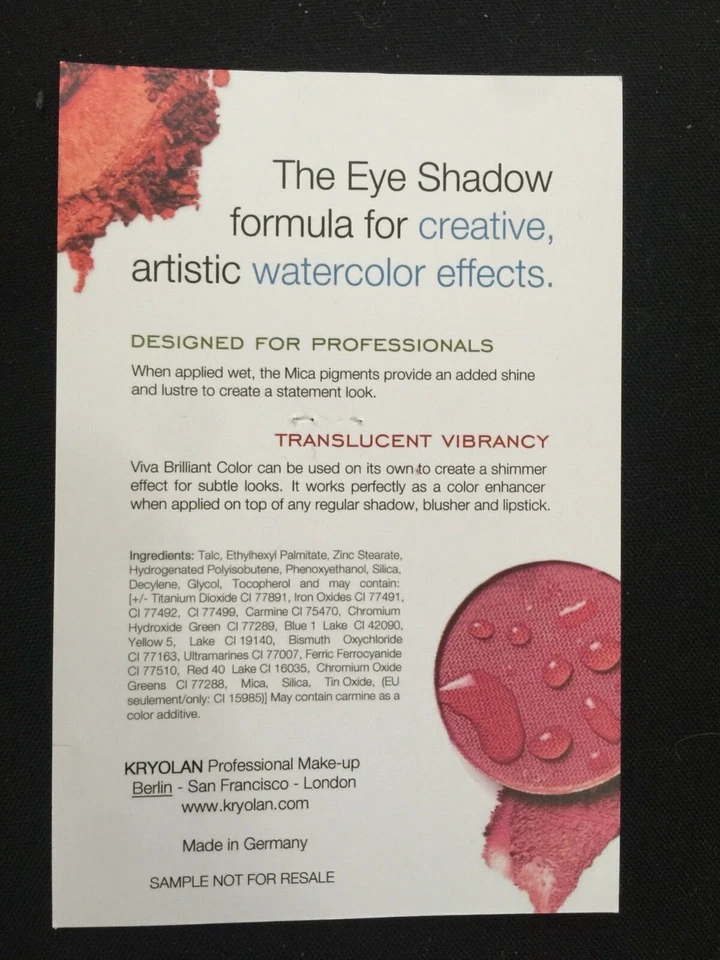 JUEGO DE SOMBRAS DE OJOS PROFESIONALES KRYOLAN - Púrpura, Plata, Terracota Foto 3 de 3